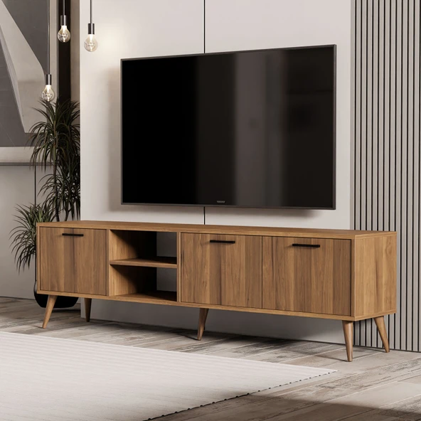 Mezza 1583 Exxen 180 Cm (AHŞAP AYAKLI) Tv Ünitesi Ürgüp Rengi ürün görseli 1