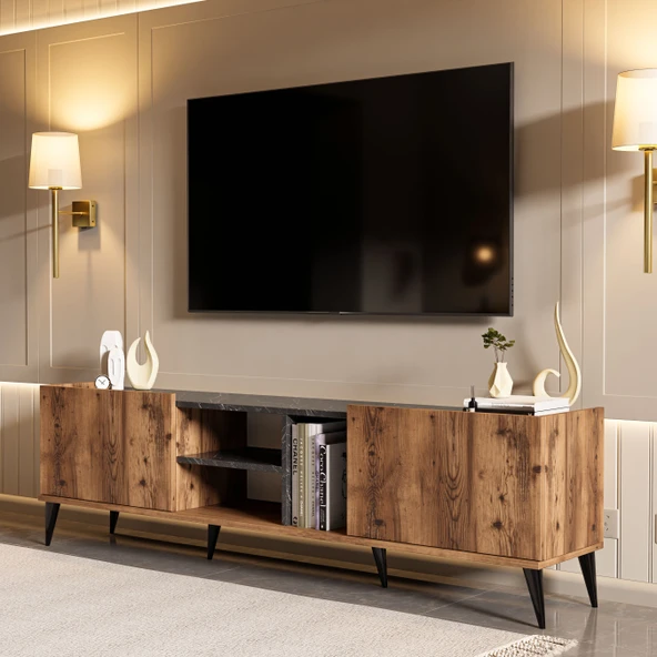 Mezza 1330 ELEGANTE 180 CM TV ÜNİTESİ LİDYA BENDİR HGS. ürün görseli 1