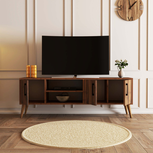 PTTAVM: Mezza 1582 Exxen 150 CM (AHŞAP AYAKLI) Tv Ünitesi Hat Rengi