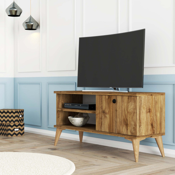Mezza 1550 Retro Tv Ünitesi 90 Cm Amalfi Rengi ürün görseli 1