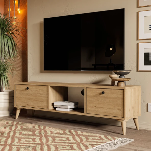 Mezza 1216 Sıena 138 CM Tv Ünitesi Sepet Renk ürün görseli 1