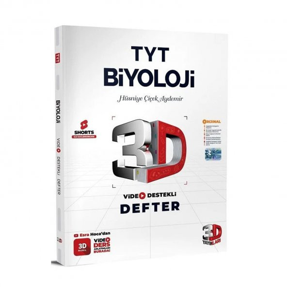 3D Yayınları YKS TYT Biyoloji Video Destekli Defter 3D Yayınları ürün görseli 1