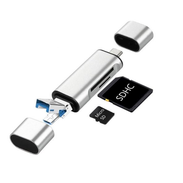 Type C Usb Kart Okuyucu Micro Sd Card Reader Çevirici Dönüştürücü Adaptör ürün görseli 1