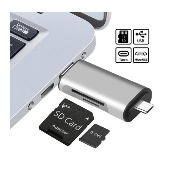 Type C Usb Kart Okuyucu Micro Sd Card Reader Çevirici Dönüştürücü Adaptör - Resim 5