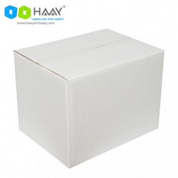 HAAY AMBALAJ 40x30x30 Cm Beyaz Çift Oluklu A-Box Koli 10 ADET ürün görseli 1