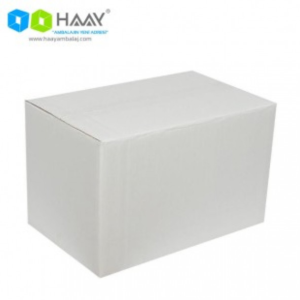 HAAY AMBALAJ 40x25x25 Cm Beyaz Çift Oluklu A-Box Koli 25 ADET ürün görseli 1