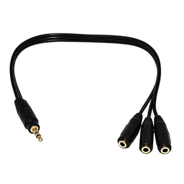 3.5 mm Stereo 1 Erkek - 3 Dişi 5+1 Ses Sistemi Çevirici ürün görseli 1