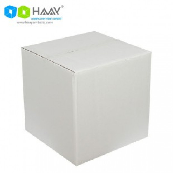 HAAY AMBALAJ 30x30x25 Cm Çift Oluklu Beyaz A-Box Koli 10 ADET ürün görseli 1