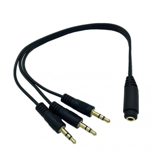 3.5 mm Stereo 1 Dişi - 3 Erkek 5+1 Ses Sistemi Çevirici ürün görseli 1