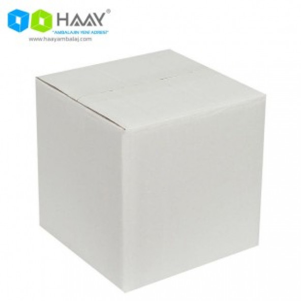 HAAY AMBALAJ  20x20x20 Cm Çift Oluklu Beyaz A-Box Koli 25 ADET ürün görseli 1