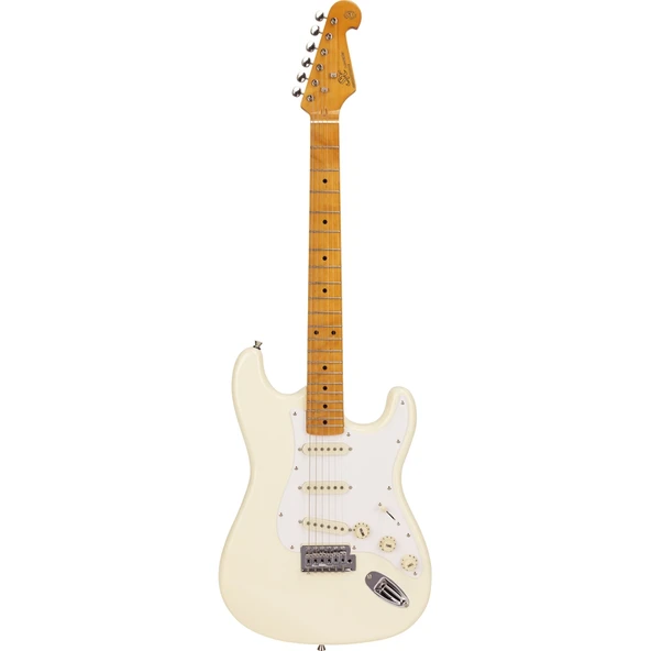 SX SST57+ Stratocaster Elektro Gitar (Vintage White) - Resim 5