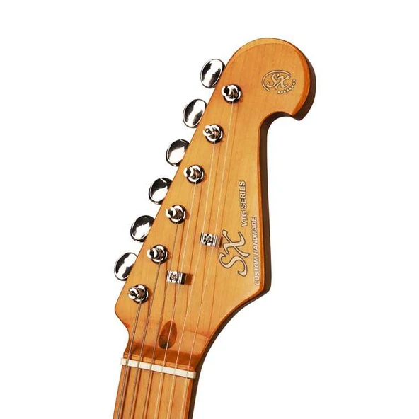 SX SST57+ Stratocaster Elektro Gitar (Vintage White) - Resim 4
