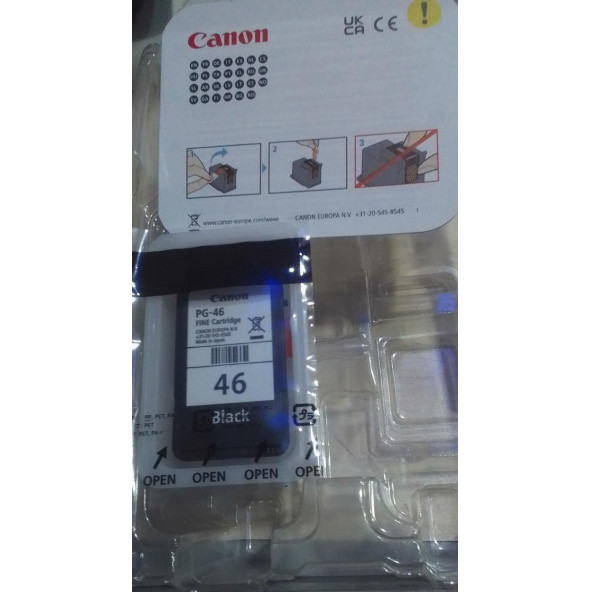 PG 46 CANON PG-46 ORJİNAL SİYAH KARTUŞ (E404 / E414 / E464 / E474 / E484) ürün görseli 1