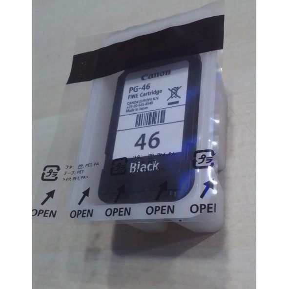 PG 46 CANON PG-46 ORJİNAL SİYAH KARTUŞ (E404 / E414 / E464 / E474 / E484) - Resim 2