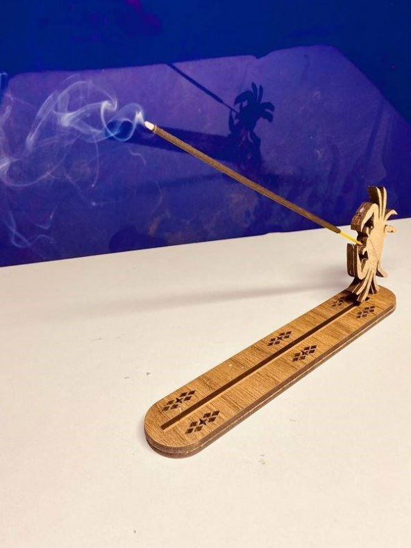 Otantik Yeni Model Yengeç Burcu Ahşap Ev Tütsü Kayığı (1 ADET TÜTSÜ HEDİYELİ) ürün görseli 1