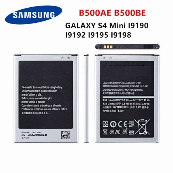 Samsung Galaxy S4 Mini B500AE B500BE Pil 1900mAh i9192 i9195 i9190 i9198 j110 i435 i257 CEPTELB000914 ürün görseli 1