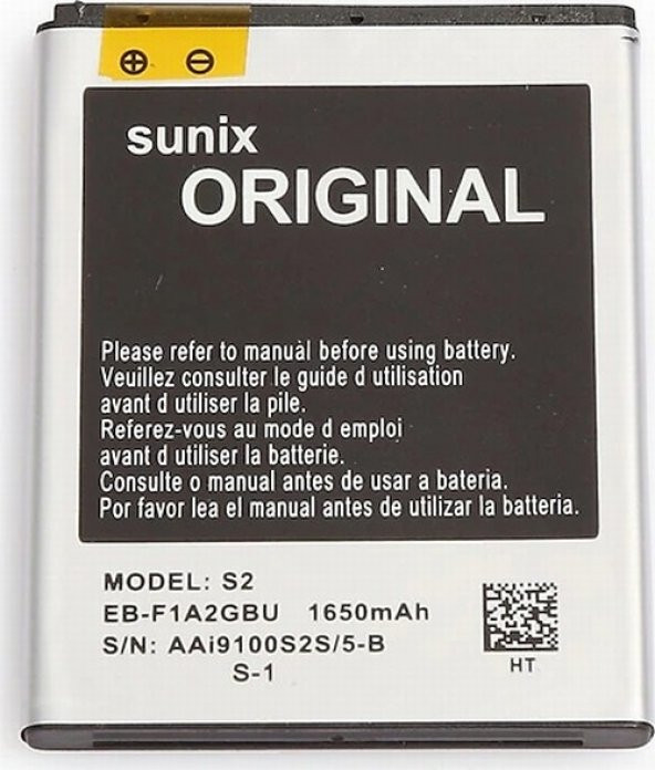 Day Orijinal Samsung Galaxy S2 (i9100) EB-F1A2GBU Garantili 1650mAh Pil (Uzun Ömürlü Batarya) CEPTELB001380 ürün görseli 1