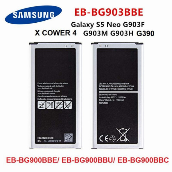 Day Samsung Galaxy S5 G900S EB-BG900BBC Garantili 2800mAh Pil (Uzun Ömürlü Batarya) CEPTELB003452 ürün görseli 1