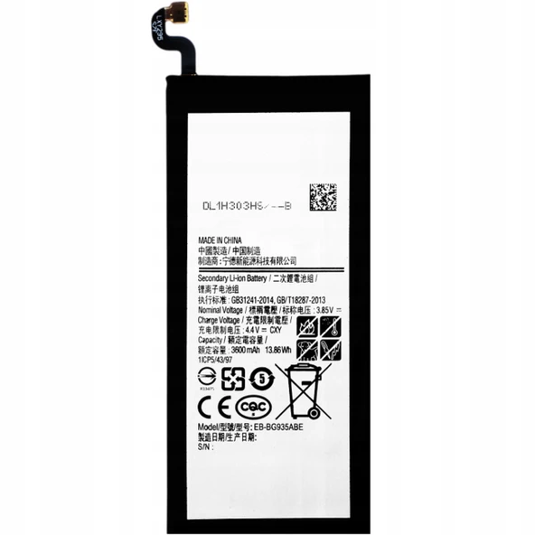 Day Samsung Galaxy S7 EDGE EB-BG935ABE 3600mAh Pil Batarya Orijinal Uzun Ömürlü Yüksek Kapasite CEPTELB003839 ürün görseli 1