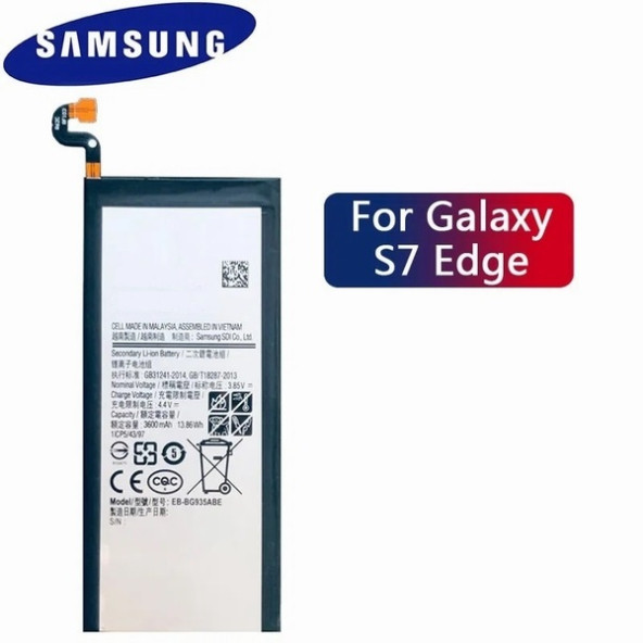 Day Samsung Galaxy S7 EDGE EB-BG935ABE 3600mAh Pil Batarya Orijinal Uzun Ömürlü Yüksek Kapasite CEPTELB004036 ürün görseli 1