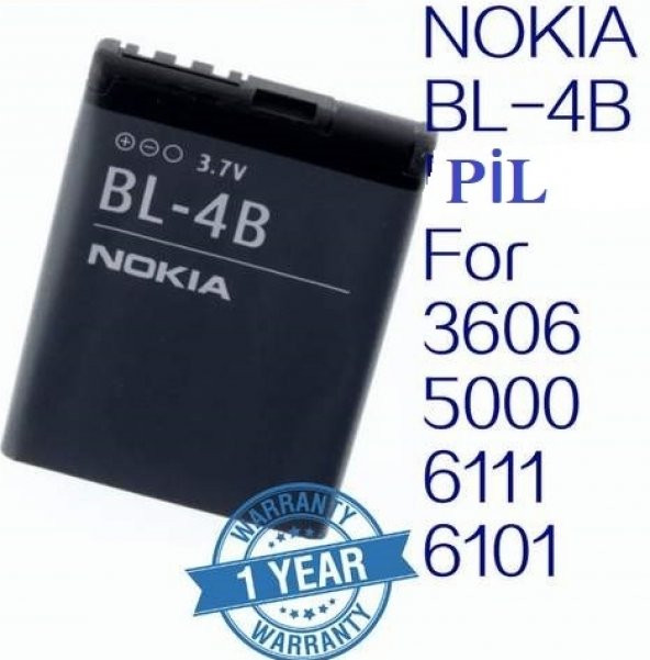 Day Nokia Bl-4b N90 700 mAh Batarya Pil Lityum Iyon (Orijinal Kalite Uzun Ömürlü Yüksek Kapasite) CEPTELB005577 ürün görseli 1