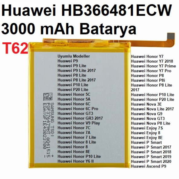 Day Huawei Honor V9 Play HB366481ECW 3000 mAh Batarya Pil Orijinal Uzun Ömürlü Yüksek Kapasite CEPTELB008714 ürün görseli 1