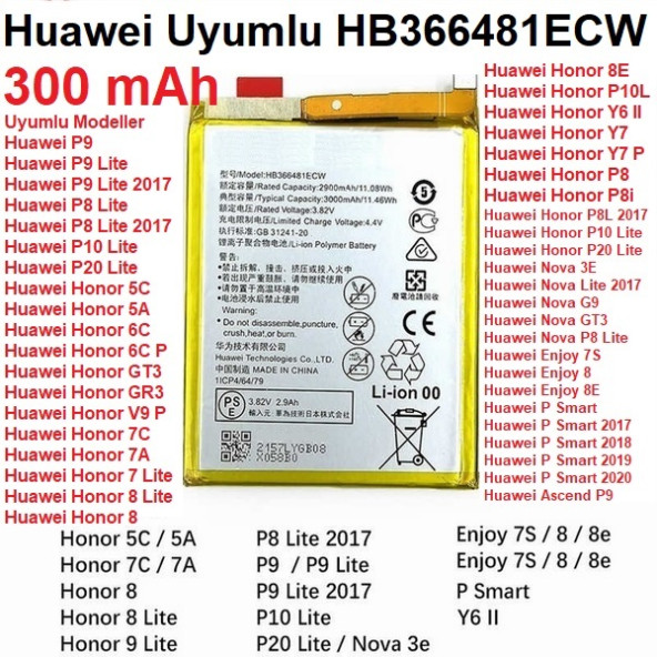 Day Huawei Honor 7 Lite HB366481ECW 3000 mAh Batarya Pil Orijinal Uzun Ömürlü Yüksek Kapasite CEPTELB009225 ürün görseli 1