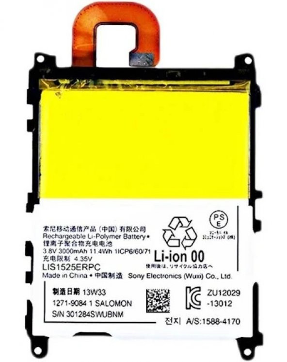 Day Sony Xperia Z1 L39h için Sony LIS1525ERPC 3000 Mah Batarya Pil CEPTELB010069 ürün görseli 1