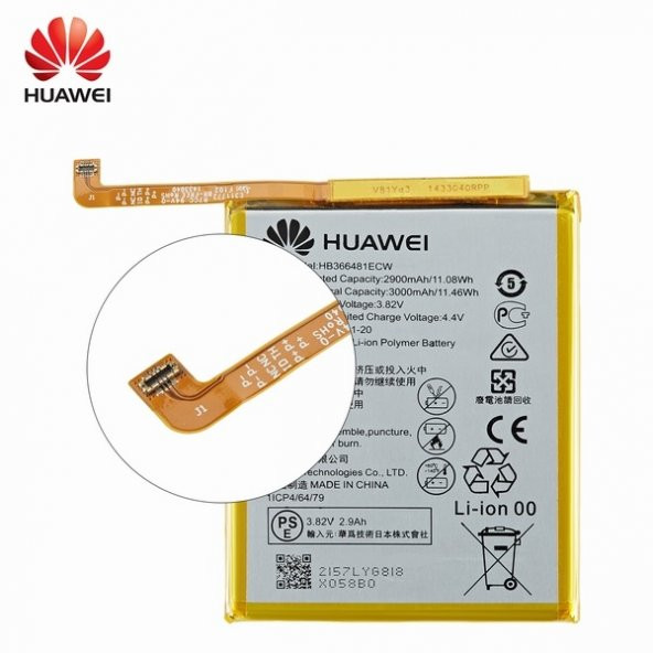 Day Huawei Honor P10 Lite HB366481ECW 3000 mAh Batarya Pil Orijinal Uzun Ömürlü Yüksek Kapasite CEPTELB010044 ürün görseli 1