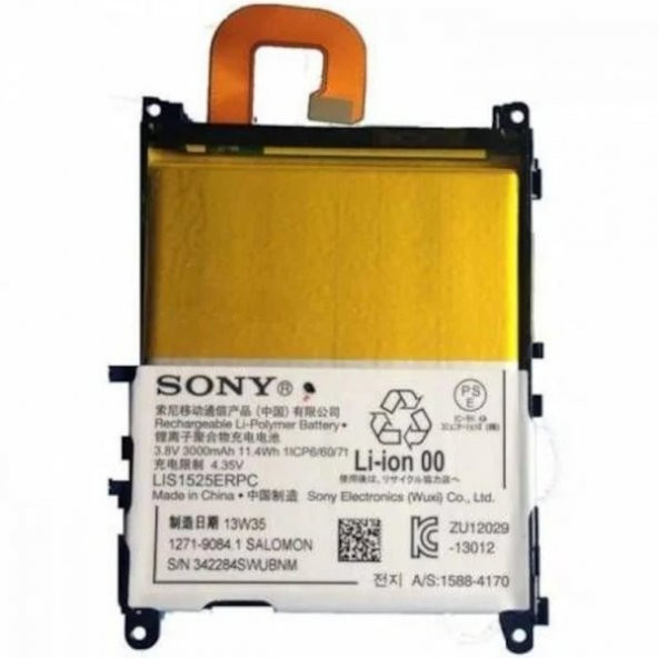 Day Sony Xperia Z1 L39h için Sony LIS1525ERPC 3000 Mah Batarya Pil CEPTELB010076 ürün görseli 1