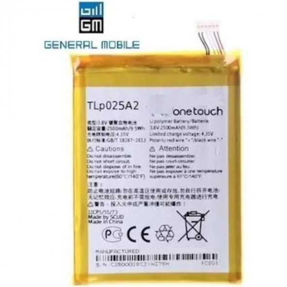 Cayka GENERAL MOBİLE DİSCOVERY 2 BATARYA PİL (2500 mAh) CEPTELB010115 ürün görseli 1