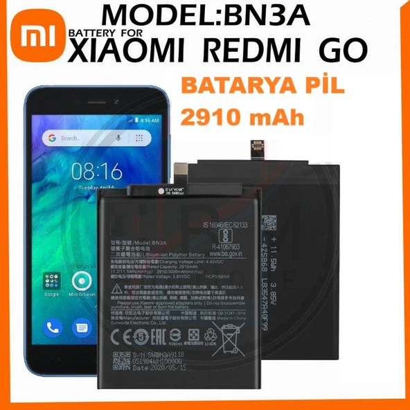 Xiaomi Redmi Go Bn3A Batarya Pil 2910 mAh Batery Pil CEPTELB010239 ürün görseli 1