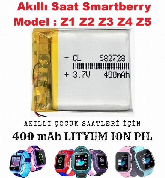 Akıllı Saat Smartberry Z1 Z2 Z3 Z4 Z5 modeline uyumlu batarya pil 58x27x28 CEPTELB010940 ürün görseli 1