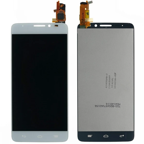 Alcatel OneTouch Idol X 6040D Dokunmatik Ekran Beyaz Display Module LCD Touch Screen Glass White ürün görseli 1