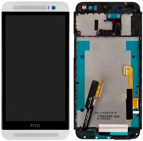 Htc E8 Lcd Ekran Dokunmatik Çerçeveli (GRİ) ürün görseli 1