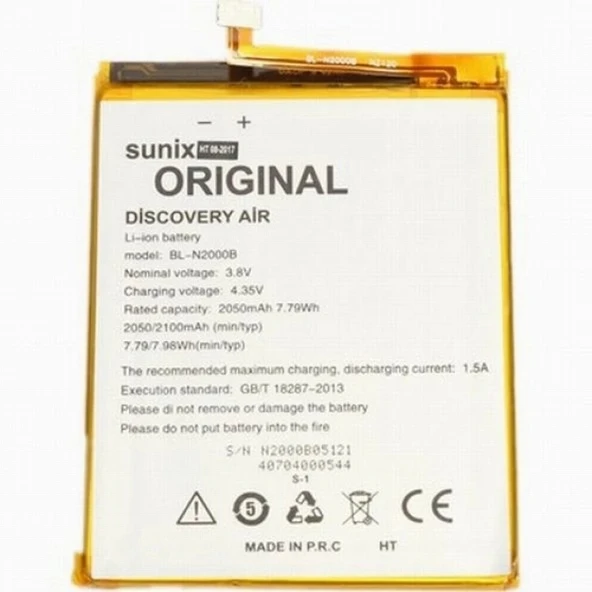 Day General Mobile Discovery Air Bl-N2000B 2050 mAh Batarya Pil Orijinal Uzun Ömürlü Yüksek Kapasite CEPTELB011958 ürün görseli 1