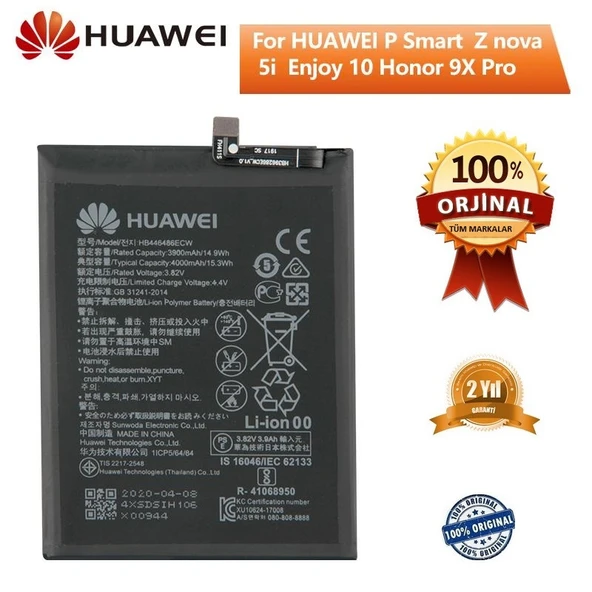 Huawei Orijinal Yedek Telefon Pili HB446486ECW Huawei P Smart Z Nova 5i Honor 9X Pro Enjoy 10 Plus CEPTELB017637 ürün görseli 1