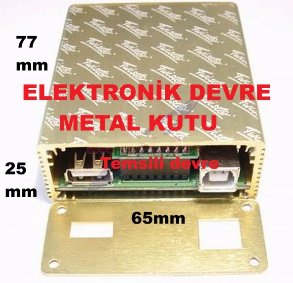 Elektronik Devre Kutusu Alüminyum Gümüş Renk Metal Boş Kutu USB PORT Ve USB UPLINK Giriş CEPTELB018477 ürün görseli 1