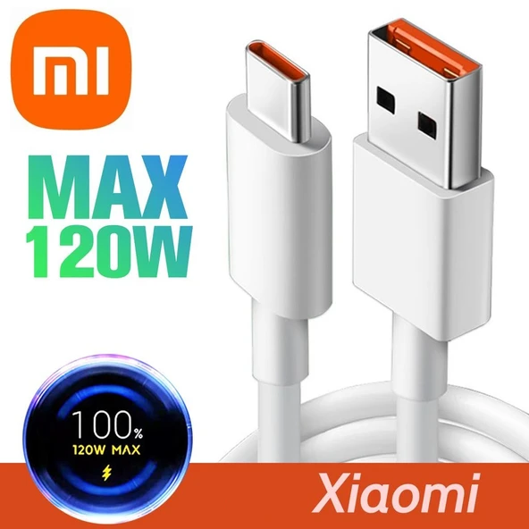 Xiaomi Uyumlu 120W Hızlı Şarj Kablosu Type-C Süper Hızlı Şarj Kablosu 120 watt CEPTELB018512 ürün görseli 1