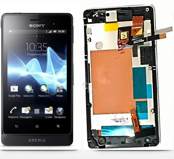 Sony Xperia ST27 GO LCD Ekran + Dokunmatik Çıtalı Siyah Orjinal CEPTELB018978 ürün görseli 1