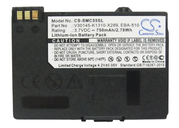 Siemens C55 Premium Li-Po Batarya Pil A51 A52 A55 A57 A60 A62 A65 A70 A75 C57 C60 M55 MC60 S55 Gigaset: SL1 SL2 SL2 SL2 45 sll 74 SL100 SL150 CEPTELB018955 ürün görseli 1