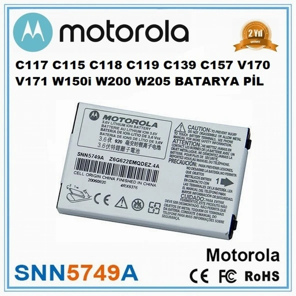 C115 C139 C155 V170 V171 C113 C116 C117 C118 C119 C157 W150i W200 W205 3.6V Li-Ion BATARYA PİL CEPTELB019246 ürün görseli 1