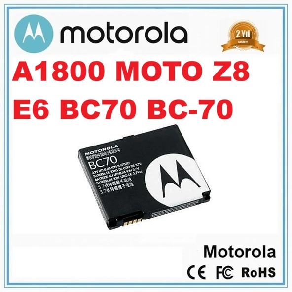 MOTOROLA BC70 BC70 BATARYA PİL A1800 MOTO Z8 MOTOROKR E6 BC70 Battery CEPTELB019328 ürün görseli 1