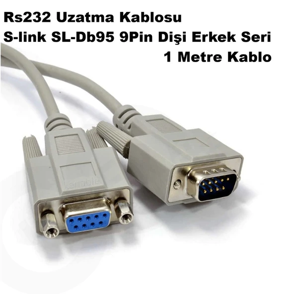Rs232 Uzatma Kablosu S-link SL-Db95 9Pin Dişi Erkek Seri Kablo CEPTELB019517 ürün görseli 1