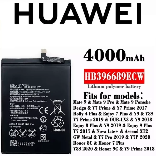 Huawei mate 9 pro Uyumlu HB396689ECW huawei mate 9 pil smartphone pil CEPTELB019536 ürün görseli 1
