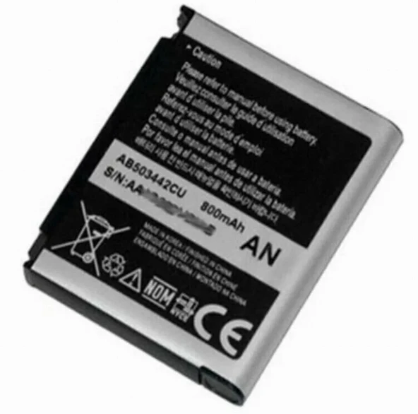 Samsung D900 Pil Batarya Ab503442ce E780 M359 E490 E480 E690 D900i R510 AB503443CE AB503442CA CEPTELB019709 ürün görseli 1