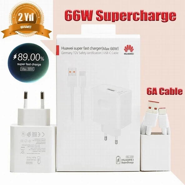 Huawei Super Charge 66W 6A Hızlı Şarj Aleti + Type-C Kablo (2 YIL İTHALATCI GARANTİLİ) CEPTELB020060 ürün görseli 1