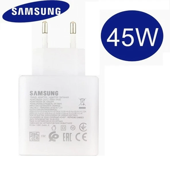 Samsung Ep-Ta845Xwegww 45W Turbo Hızlı Şarj Cihazı Beyaz (KABLOSUZ) CEPTELB020424 ürün görseli 1