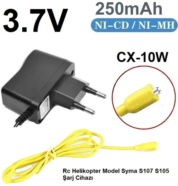 3.7V CX-10W Rc Helikopter için Syma S107 S105 220 Şarj Cihazı CEPTELB020750 ürün görseli 1