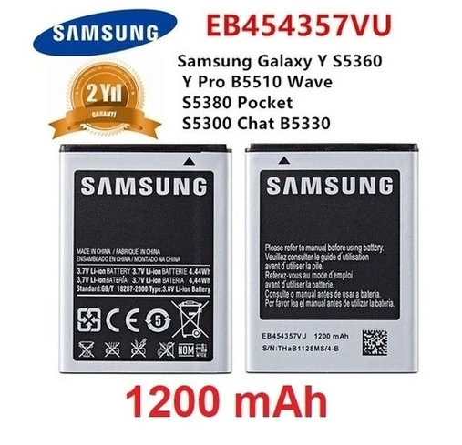 Orjinal Samsung Galaxy Uyumlu Y B5330 S5360 Y Pro B5510 Wave S5380 Pocket S5300 Chat Eb494357vu Pil CEPTELB021555 ürün görseli 1